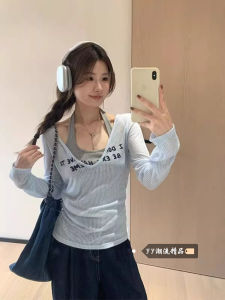 2025 Winter Dopaamine OOTD Full Set Sun Protection Sleeveless Vest And Neck Hanging Strap Two-Piece Set Womens Casual Wear