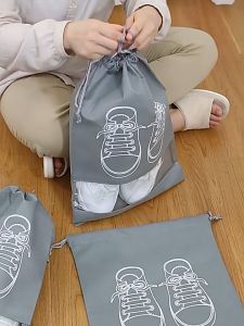 Tas Serut Penyimpanan Sepatu Sandal Pouch Bag Sponbound Serut