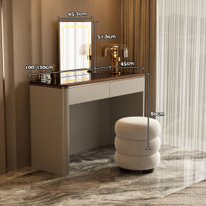 Luxury Italian Style Elevating Vanity Makeup Desk Jewelry Cabinet
