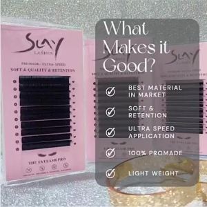 0.15 D CURL Single SLAY LASHES PRE MADE SINGLE Eyelash Extension 9-14mm Length Soft Eyelash