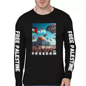 KAOS FREE PALESTINA KAOS SAVE PALESTINA SAVE AL AQSA SAVE JALUR GAZA PAKAIAN PRIA