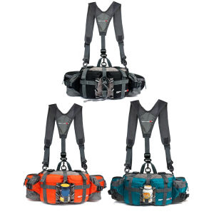 【Maxcity Fast delivery】 Men Women Hiking Waist Pack with 2 Water Bottle Holders Sport Storage Bag Hiking Fanny Pack for Camping Cycling Climbing