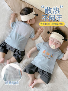 Baby Boy Summer Outfit Modal Short Sleeve Set Toddler Childrens Thin Separate Clothes Casual Daily Use Comfortable Fabric