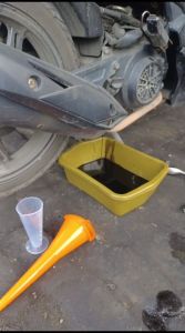 Paket Alat Ganti Oli Mesin Motor Mobil 3in1 Gelas takar Corong Wadah Oli Berkualitas Praktis