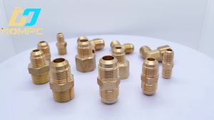 HQMPC Brass Flare Fitting Gas Connector Gas Adapter Union Brass Tube Coupler Brass Flare Fitting 1/4" FlareX1/4" Flare 6Pcs