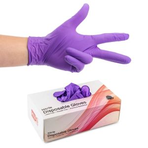 20/100PCS Nitrile Gloves Disposable Latex Free Non Sterile Household Cleaning Gloves Textured Kitchen Beauty Tattoo Gloves