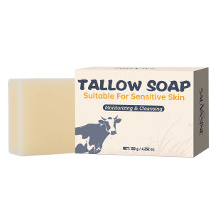 Xà Phòng Mỡ Bò Tự Nhiên 120g Dùng Cho Mặt & Toàn Thân - Làm Sạch Dưỡng Ẩm & Làm Mịn Da Xà Phòng Thủ Công Phù Hợp Với Da Nhạy Cảm