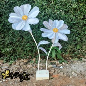standing bunga giant flower motif bunga matahari dekorasi pelaminan / giant flower photogrgraphi / bunga hias