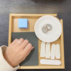 Handmade DIY Homemade White Jade Bodhi Ring Bodhi Fruit Self-Polished Material Couple Couple Rings Birthday Gift