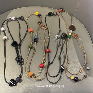 Korean Style Star Beaded Phone Case Lanyard Wax Patterned Water Cup And Airpods Holder Nylon Braided Line Digital Accessories