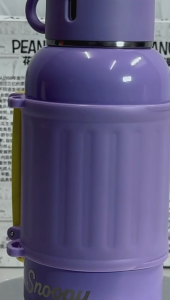 SNOOPY STAINLESS STEEL THERMOS FLASK – WITH MINI CUP & STRAP | 1000ML