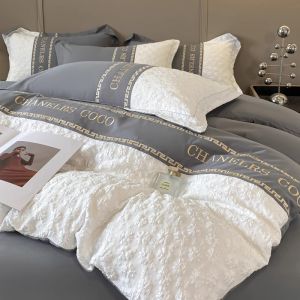 High-End 180 Thread Count Pure Cotton Bedding Set Four-Piece Suite for All Seasons Simple Lightweight Luxury Sensation