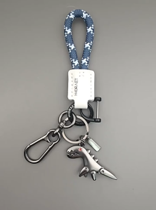 Motorcycle Key Holder Leather Keychain Car Key Ring Accessories With Dinosaurs Shape Design For Gift