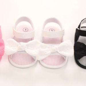 Newborn Baby Shoes Popular Summer Bow Soft Sole Baby Walking Shoes Non Slip Comfortable Baby Sandals