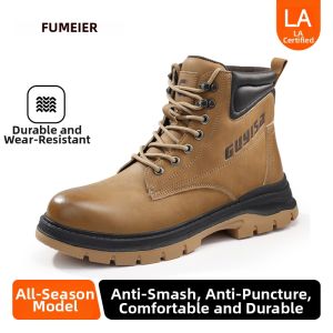 GUYISA | Lightweight Piercing Resistant Steel-Plated Insulating Breathable Safety Work Shoes