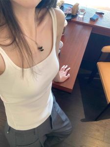 White Square Collar Halter Top