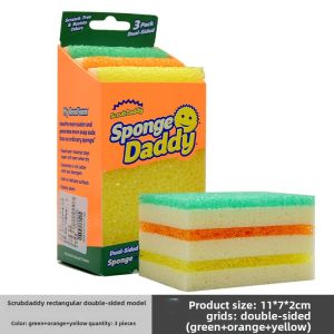American Scrubdaddy Classic Dad Magic Scouring Pad Absorbent Dish-Washing Sponge Cleaning Brush Smiley Face Spong Mop