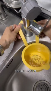 Local Ship【Anmi Food】Sink Drain Strainer Press Automatic Dumping Basket Multi-functional Use Filter Net for Tub Kitchen Waste Collector 分离式水槽HOT