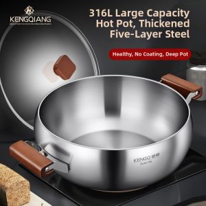 RONGCHUAN | Stainless Steel Hot Pot Electric Cooker Compatible