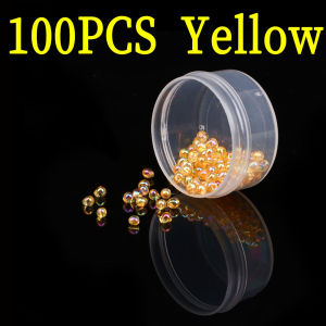 100PCS PMMA Teardrop Bubble Head Beads Fly Tying Material Pearl Clear Beads for Midge Nymph Emeger Bugger Worms Trout Lure