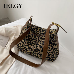 IELGY กระเป๋าความจุขนาดใหญ่พิมพ์ลายเสือดาวแมสเซ็นเจอร์สะพายไหล่นอกบ้านกระเป๋าทรงสี่เหลี่ยมมีหูหิ้วสะพายไหล่เข้ากับทุกชุดได้