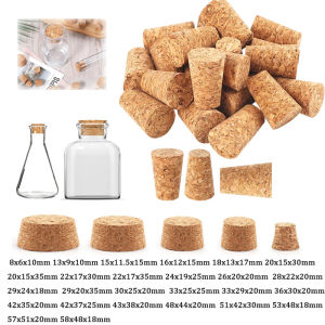 5/10Pcs Soft Wood Corks Tapered Cork Plugs Wine Bottle Stopper Leakproof Wine Bottle Corks Wine Cork Stoppers Handicrafts Corks