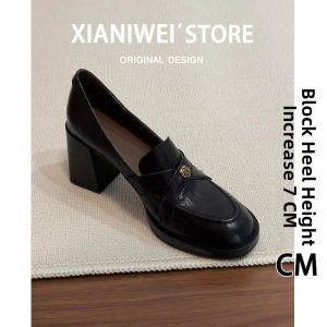 XIANNIWEI | Vintage Spring/Autumn Camellia Slip-On Commuter Shoes Black