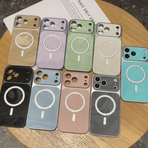 Magnetic Wireless Charging PC Phone Case With Marble Pattern For iPhone 11 12 13 14 15 16 17 Pro Max Shockproof