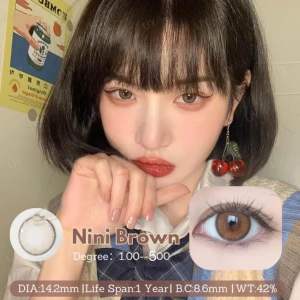 14.2MM Nini Brown Color Contact Lens softlens natural brown lens ifairy miacat hydrocor