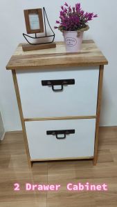 2 Drawer Cabinet/Side Table/Bedside Table: Multi-functional Storage Solution