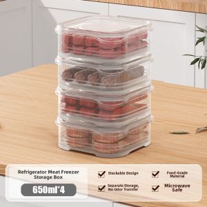 Freezer Compartment Storage Box Refrigerator Food Organizer