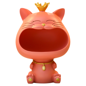 Moving New Home Decoration Cat Resin Storage Organizer Desktop Shelf Entrance Decorative Accessories Big Mouth Cat Ornaments