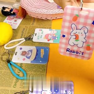 BW-C1240 ID Card Holder Motif Karakter Lucu Pelindung Kartu Name Tag Tempat Kartu Akses Lanyard
