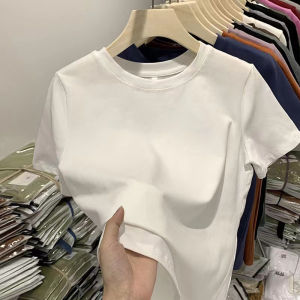 Pink Cartoon Slim Fit Pure Cotton Short Sleeve T Shirt Womens Fashionable Summer New Arrival Small Size Shoulder Level Top