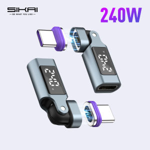 240W USB C Magnetic Adapter Type C 90 Degree Adapter Right Angle Adapter 180 Degree USBC Adapters for iPhone 17 MacBook Samsung