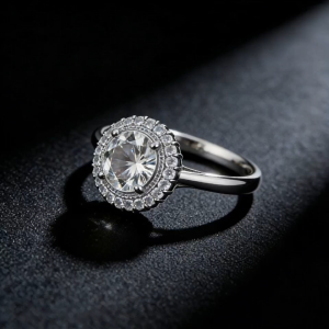 Gentle and elegant everyday crystal ring sparkling and stylish