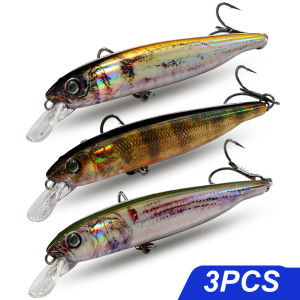 Suspend Fishing Lure 10g 10.2cm Minnow Treble Hooks Swimbait Kit Fishing Tackle Wobbler Rattle Cranbait Bait Pesca Jerkbaits