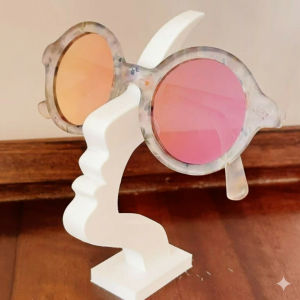 Unique Curved Eyeglass Holder Stand Fun Eyeglass Stand Secure & Artistic Storage Office & Nightstand Decoration Christmas Gift