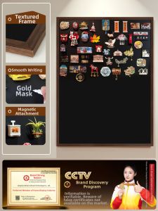 brandland | Magnetic Display Board for Refrigerator Wall Organizer Vintage Frame Blackboard