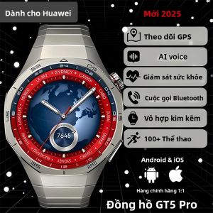 Đồng Hồ Thông Minh Huawei Watch GT5 Pro Dành Cho Nam Màn Hình AMOLED 1.52 Inch Theo Dõi Nhịp Tim Chống Nước Gọi Bluetooth Định Vị GPS Theo Dõi Thể Dục.