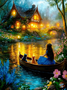 Bộ Tranh Kim Cương Huacan Kids Cat House 2026 Tranh Khảm Kim Cương Chân Dung Diện Tích Dán Đầy Đủ Chủ Đề Động Vật Phong Cách Hiện Đại Trang Trí Nhà Cửa