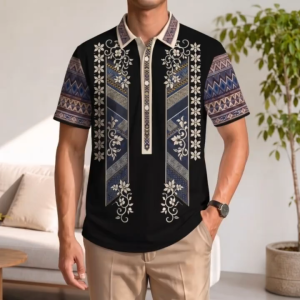 Simple White Shirts Barong Tagalog For Men Modern Shirt For Men Casual Retro Ethnic Asean Attire High Quality Breathable Dry Fit Short Sleeve Polo Shirts