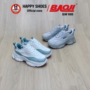 [🥇บาโอจิแท้100%🔢ไซส์37-41🆓ฟรี...ถุงเท้า 1 คู่] BAOJI รุ่น BJW1088 รองเท้าผ้าใบหญิง รองเท้ากีฬาหญิง รองเท้าวิ่งหญิง สวย นุ่มเบา สบายเท้า