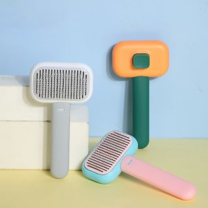 [BKK Lovely]หวีแปรงขนสัตว์ หวีแปรงขนเเมว ที่แปรงขนแมว มีปุ่มดันขนออก หวีขนแมว แปรงขนสุนัข น้องแมว แปรงง่าย