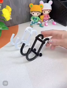 OHHDEER  Double Hook Bathroom Universal Hook Shower Hooks Small Multi-Purpose No Drill Hanging Hooks