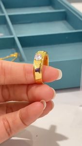 การใช้คู่แท้ 96.5% แหวน เครื่องประดับสตรีมิต ทนต่อการและทนทาน แพทย์กระชับ ลายพลอย เม็ดเดียว สินคเก็บเงินปลาย และสูงกว่า 1.9 กรัม