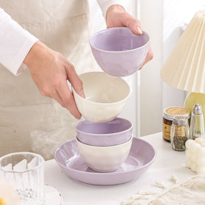 Bát Đựng Cơm Phong Cách Kem Bằng Gốm Sứ Dùng Trong Gia Đình 2025 Bát Đựng Cơm Nhỏ Đẹp Mắt Bát Đựng Cơm Bằng Gốm Sứ Chất Lượng Cao