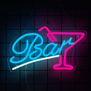 Glitter Bar Neon Sign For Wall DecorLed Neon Light For Beer BarPartyMan Cave DecorationBirthday Gift For FriendsUSB Powered