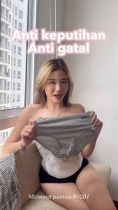 UNDR Celana Dalam Pure Cotton Wanita Mid Midi Waist Kolor CD Pinggang Perempuan Katun Murni Panties Cangcut Cewe Kancut 1001