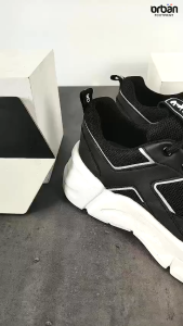 Giày Sneaker URBAN FOOTPRINT TM2107  cho nam nhẹ thoáng màu đen vàng